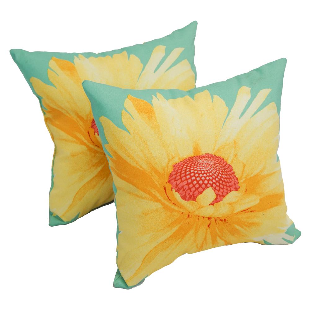 Blazing Needles 17-inch Outdoor Spun Polyester Throw Pillows (Set of 2). Picture 1
