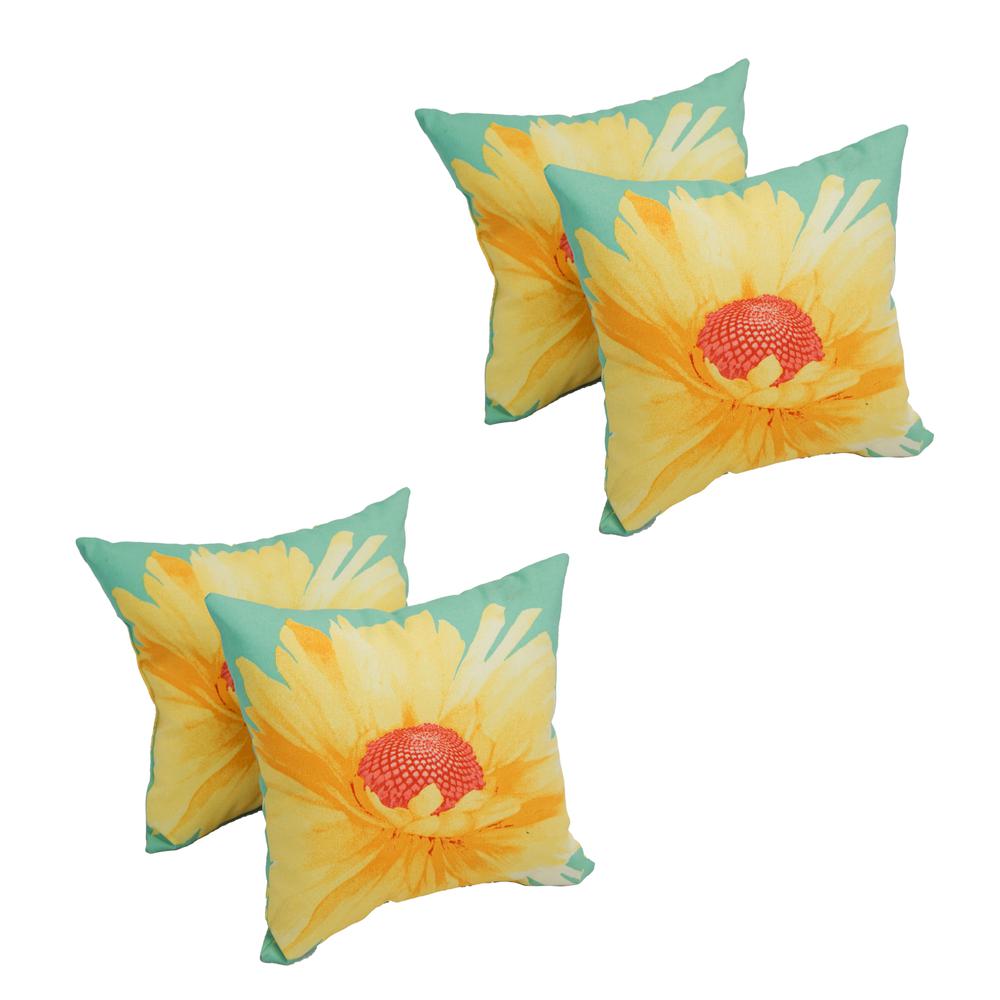 Spun Polyester 17-inch Outdoor Throw Pillows (Set of 4)  CO-JO16-24-S4. Picture 1