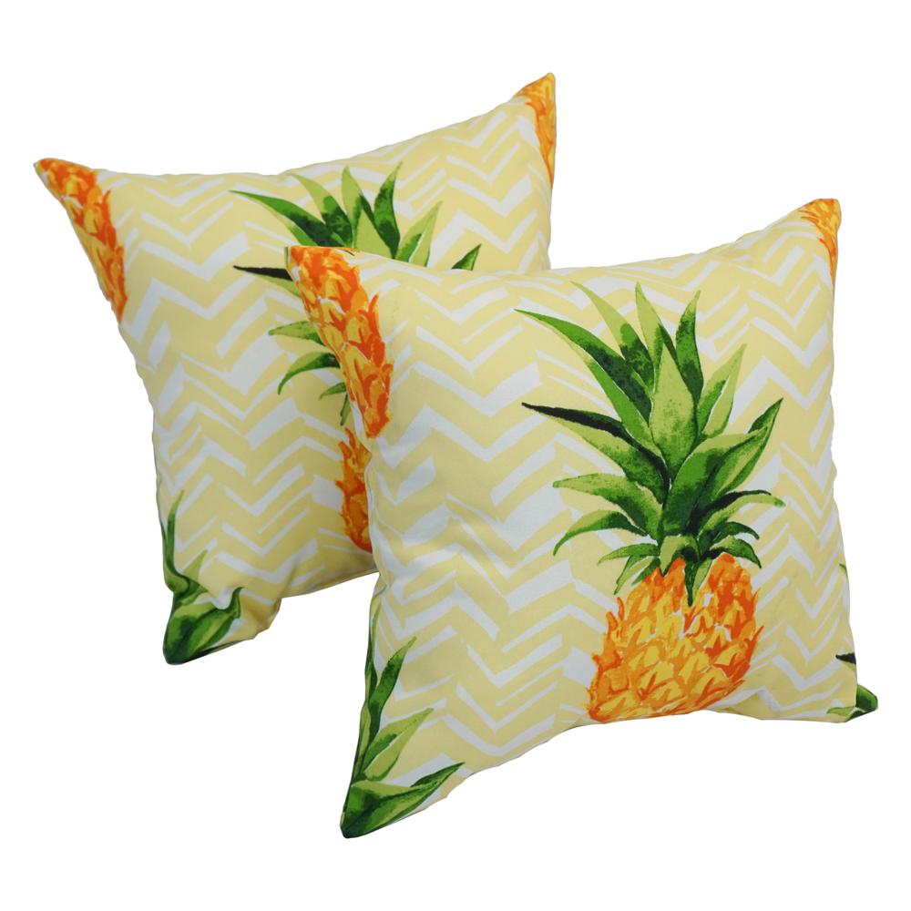 Spun Polyester 17-inch Outdoor Throw Pillows (Set of 2). Picture 1