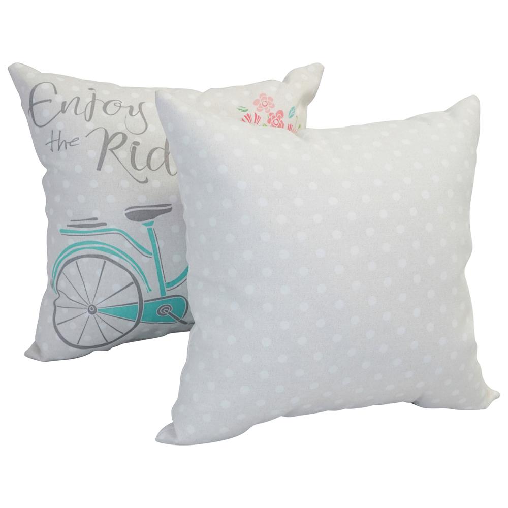 Spun Polyester 17-inch Double-sided Outdoor Throw Pillows (Set of 2) CO-JO18-DS-01-S2. Picture 2
