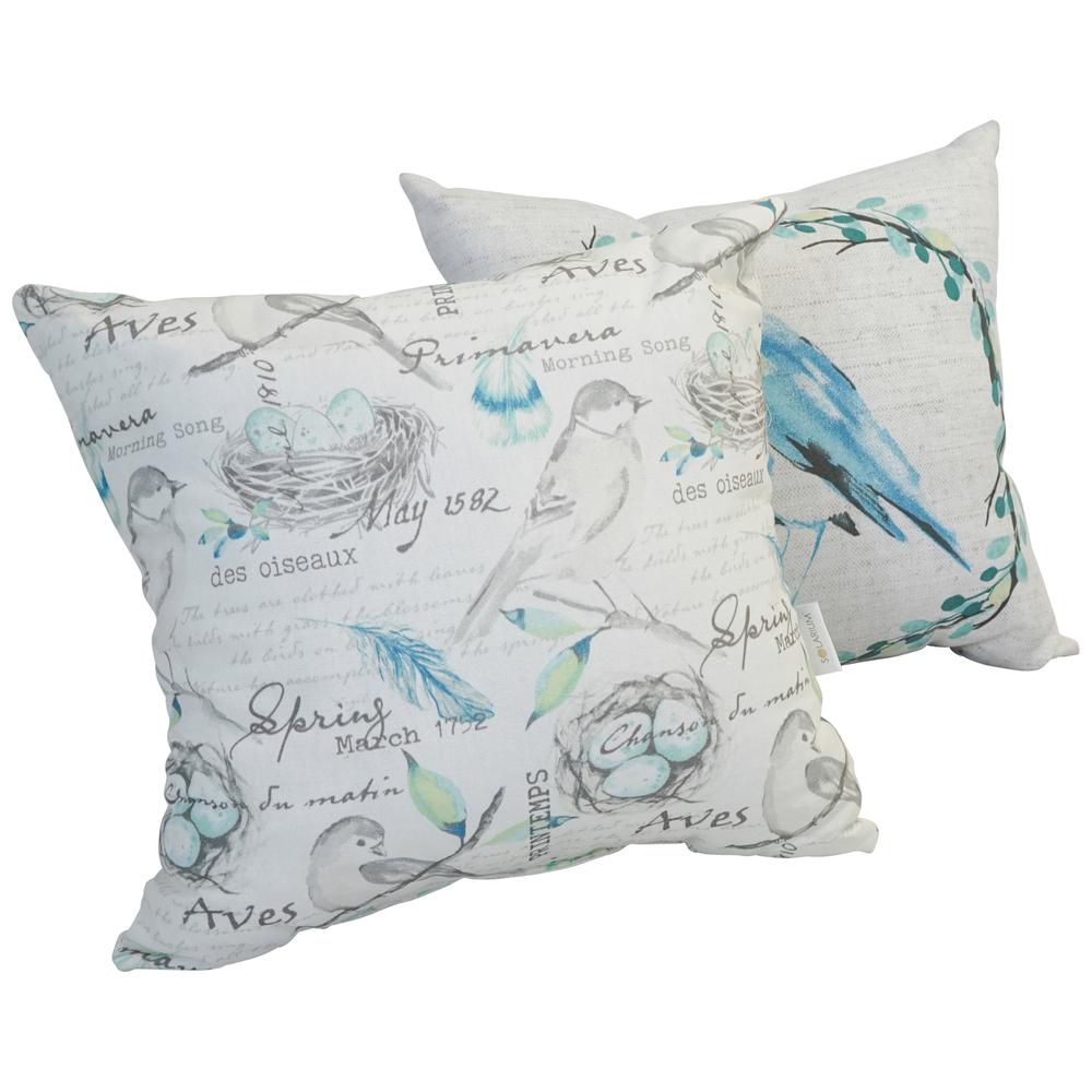 Spun Polyester 17-inch Double-sided Outdoor Throw Pillows (Set of 2) CO-JO18-DS-02-S2. Picture 2