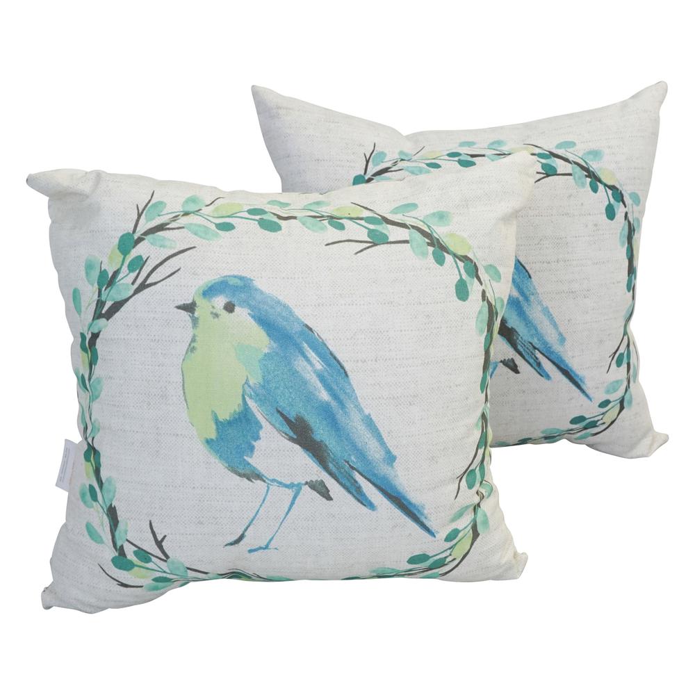 Spun Polyester 17-inch Double-sided Outdoor Throw Pillows (Set of 2) CO-JO18-DS-02-S2. Picture 3