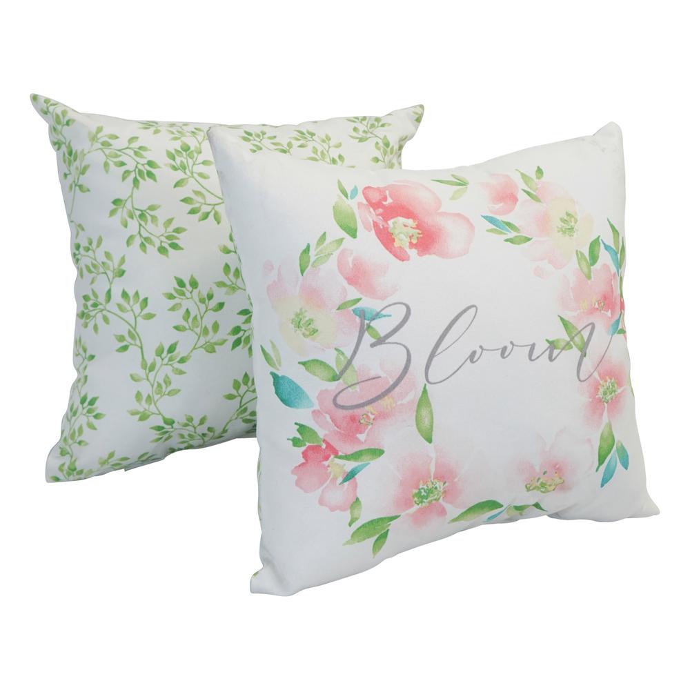 Spun Polyester 17-inch Double-sided Outdoor Throw Pillows (Set of 2) CO-JO18-DS-03-S2. Picture 1