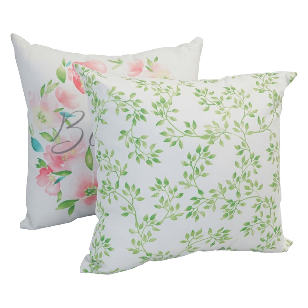 Spun Polyester 17-inch Double-sided Outdoor Throw Pillows (Set of 2) CO-JO18-DS-03-S2. Picture 2