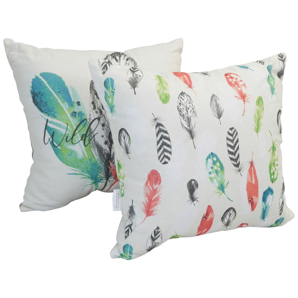 Spun Polyester 17-inch Double-sided Outdoor Throw Pillows (Set of 2) CO-JO18-DS-04-S2. Picture 2