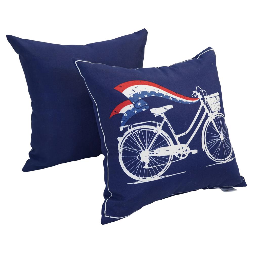 Spun Polyester 17-inch Double-sided Outdoor Throw Pillows (Set of 4) CO-JO18-DS-05-S4. Picture 1