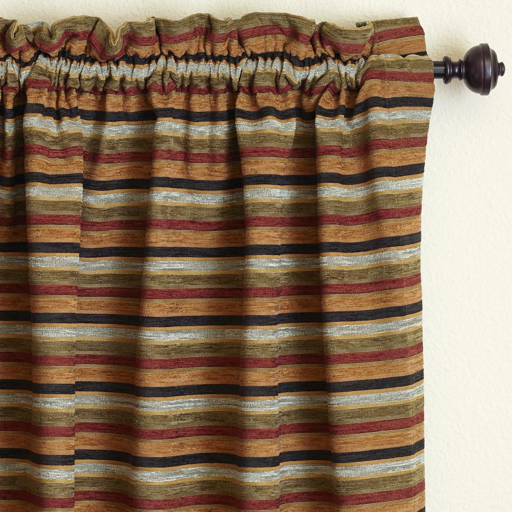 Blazing Needles 108-inch by 52-inch Patterned Jacquard Chenille Curtain Panels (Set of 2). Picture 3