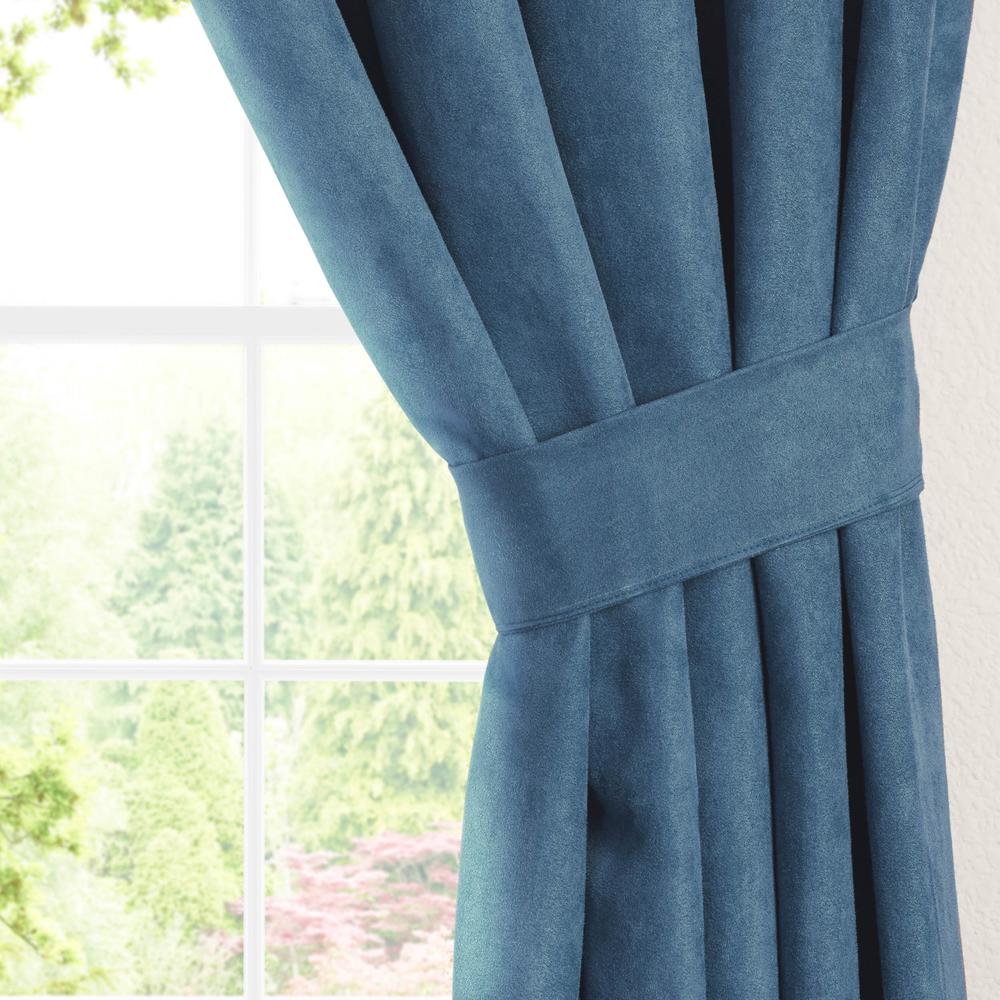 Blazing Needles 108-inch by 52-inch Microsuede Blackout Curtain Panels (Set of 2). Picture 2