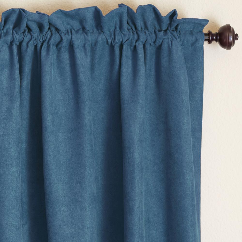 Blazing Needles 108-inch by 52-inch Microsuede Blackout Curtain Panels (Set of 2). Picture 3