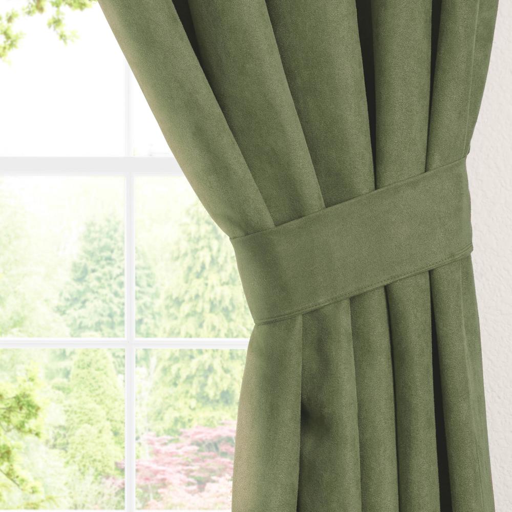 Blazing Needles 108-inch by 52-inch Microsuede Blackout Curtain Panels (Set of 2). Picture 2