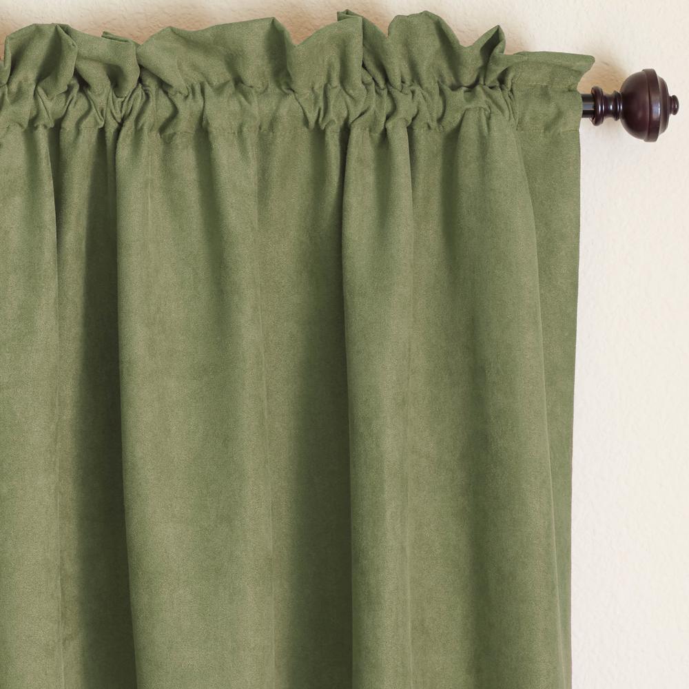 Blazing Needles 108-inch by 52-inch Microsuede Blackout Curtain Panels (Set of 2). Picture 3
