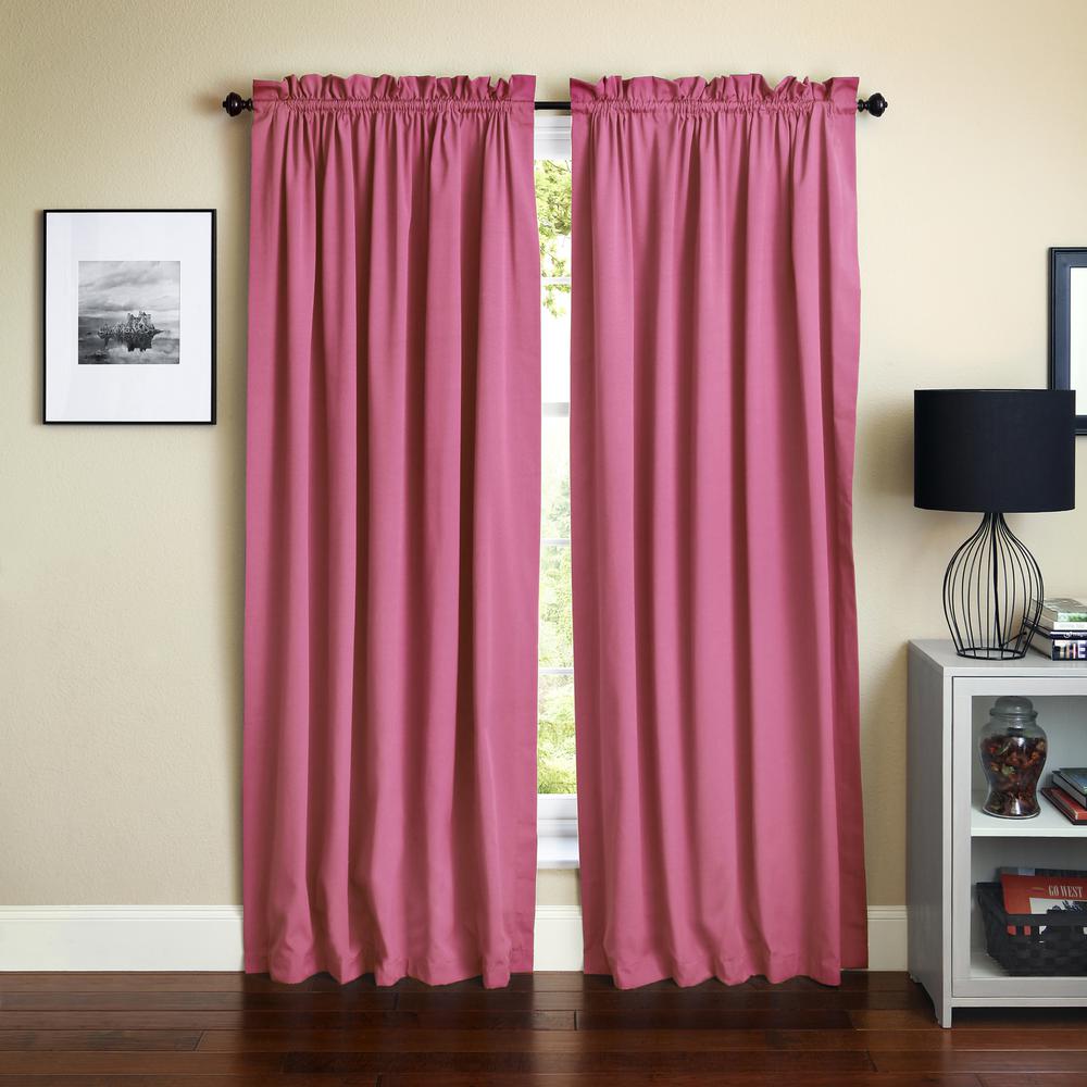 Blazing Needles 108-inch by 52-inch Twill Curtain Panels (Set of 2). Picture 1