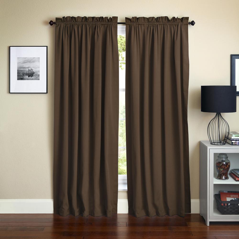 Blazing Needles 108-inch by 52-inch Twill Curtain Panels (Set of 2). Picture 1