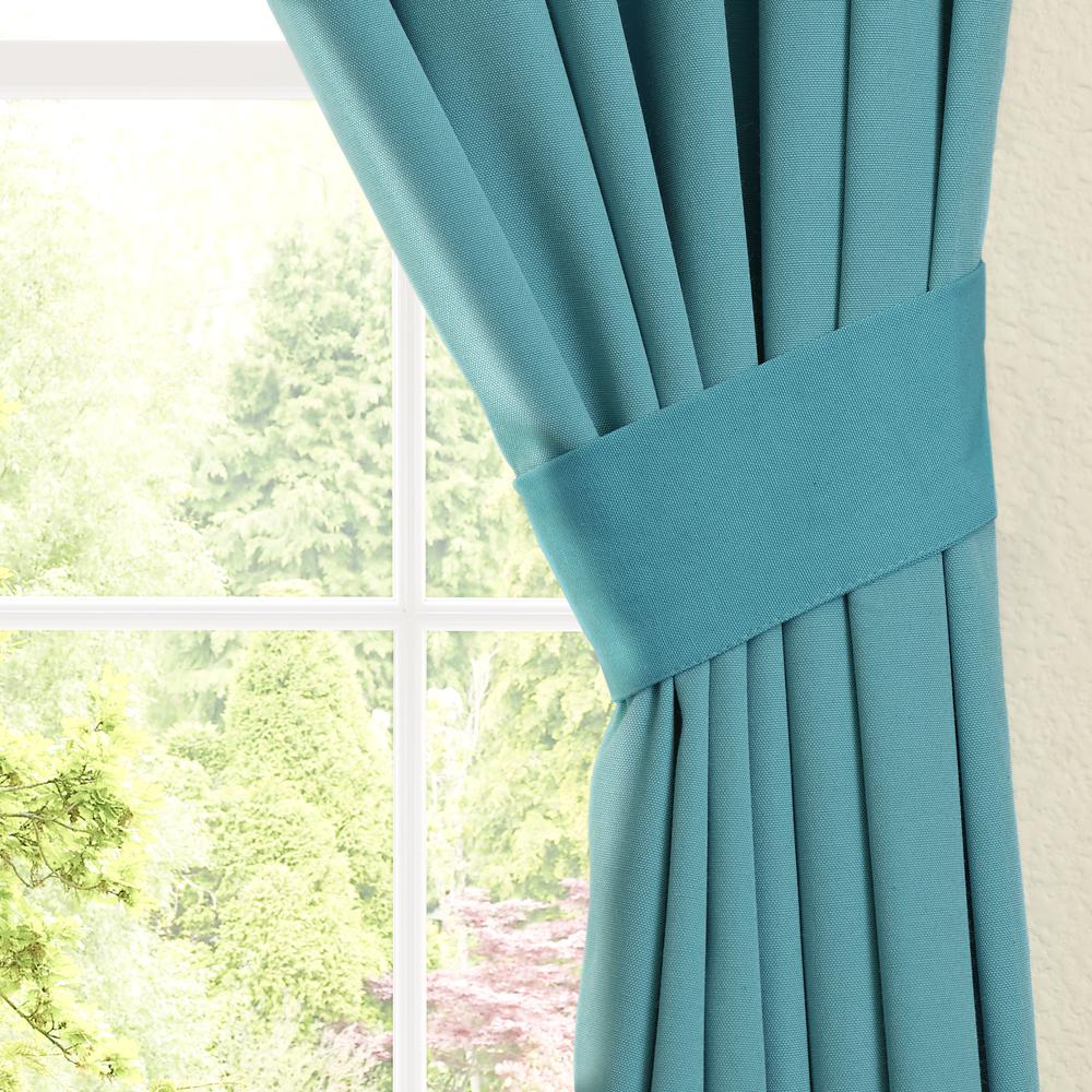 Blazing Needles 63-inch by 52-inch Twill Insulated Blackout Two-Tone Reversible Curtain Panels (Set of 2). Picture 2