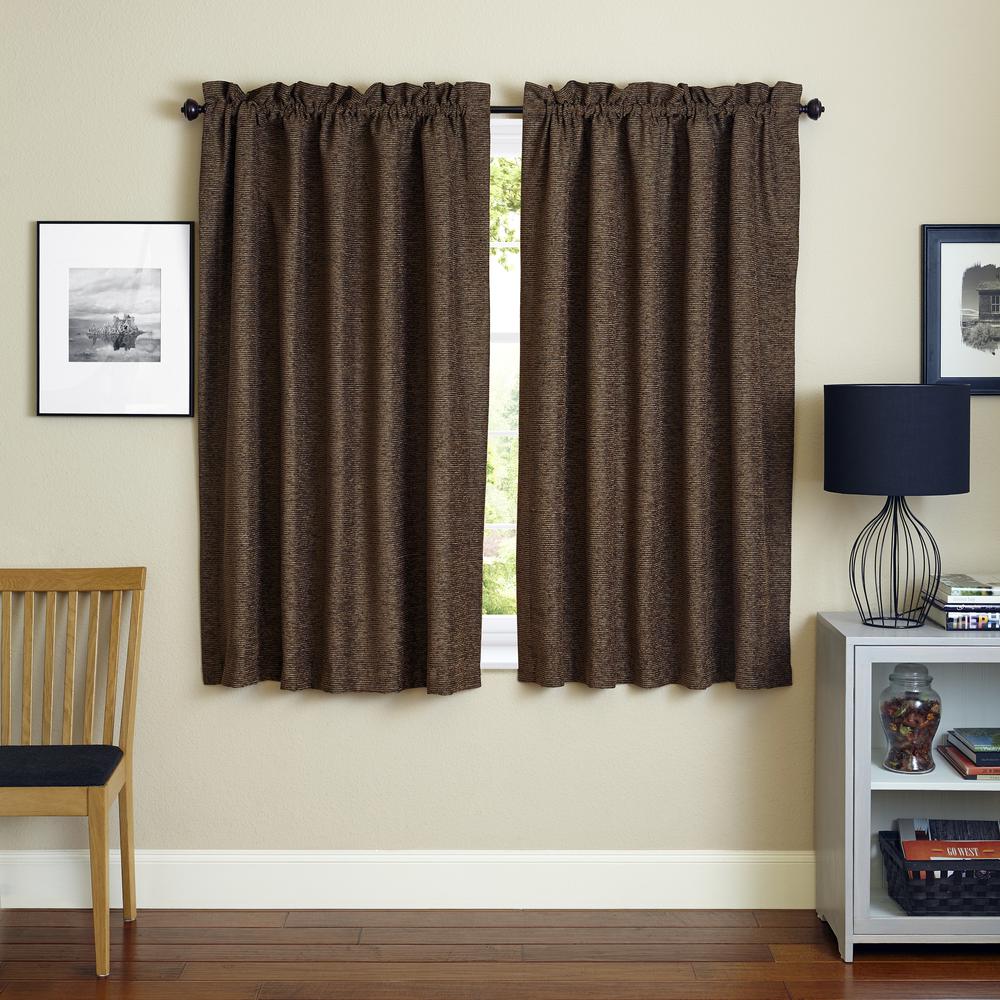 Blazing Needles 63-inch by 52-inch Patterned Jacquard Chenille Curtain Panels (Set of 2). Picture 1
