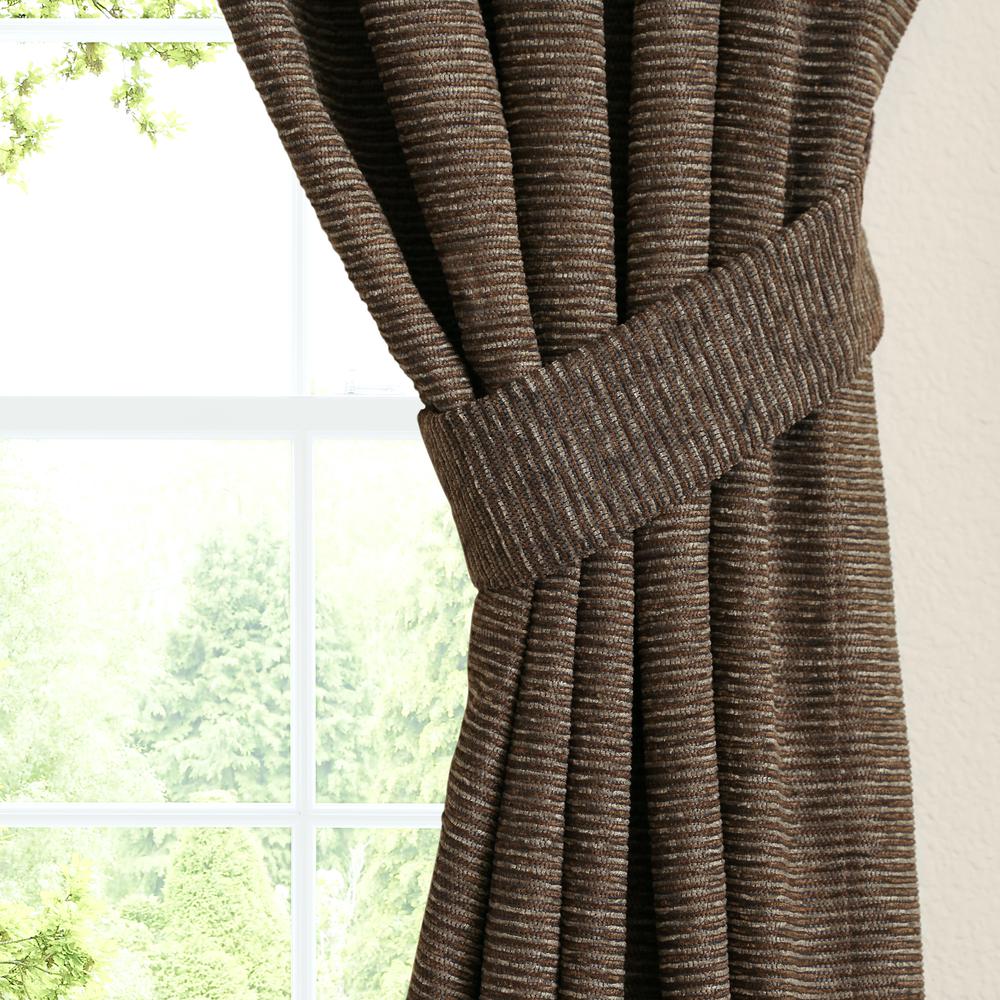 Blazing Needles 63-inch by 52-inch Patterned Jacquard Chenille Curtain Panels (Set of 2). Picture 2
