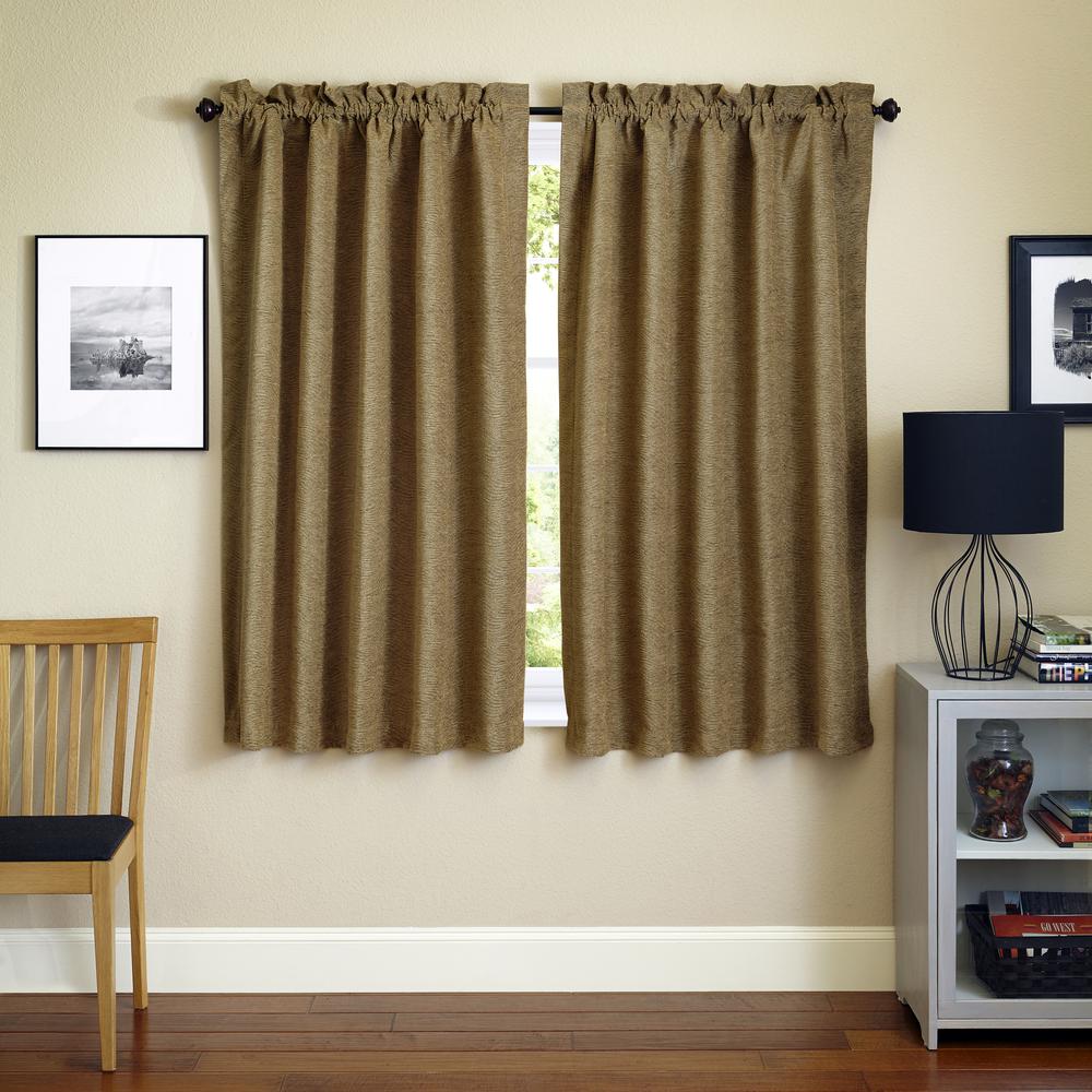 Blazing Needles 63-inch by 52-inch Patterned Jacquard Chenille Curtain Panels (Set of 2). Picture 1
