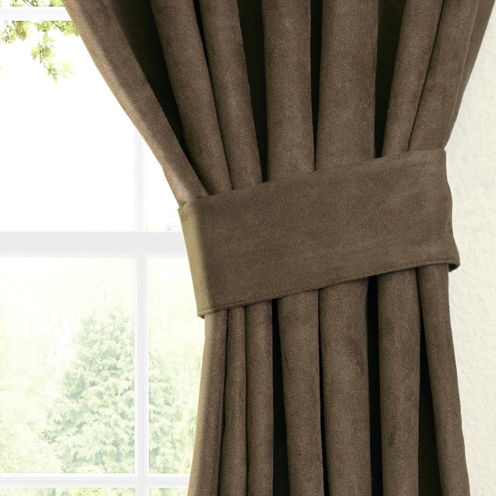 Blazing Needles 63-inch by 52-inch Microsuede Blackout Curtain Panels (Set of 2). Picture 1