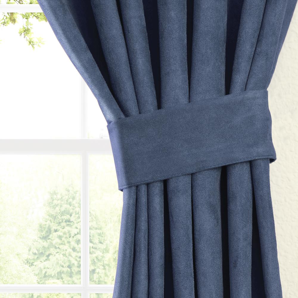 Blazing Needles 63-inch by 52-inch Microsuede Blackout Curtain Panels (Set of 2). Picture 1