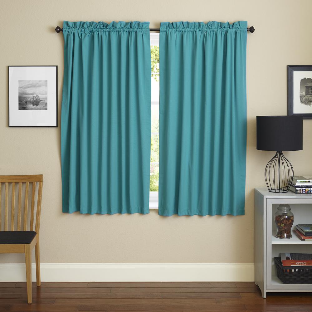 Blazing Needles 63-inch by 52-inch Twill Curtain Panels (Set of 2). Picture 1
