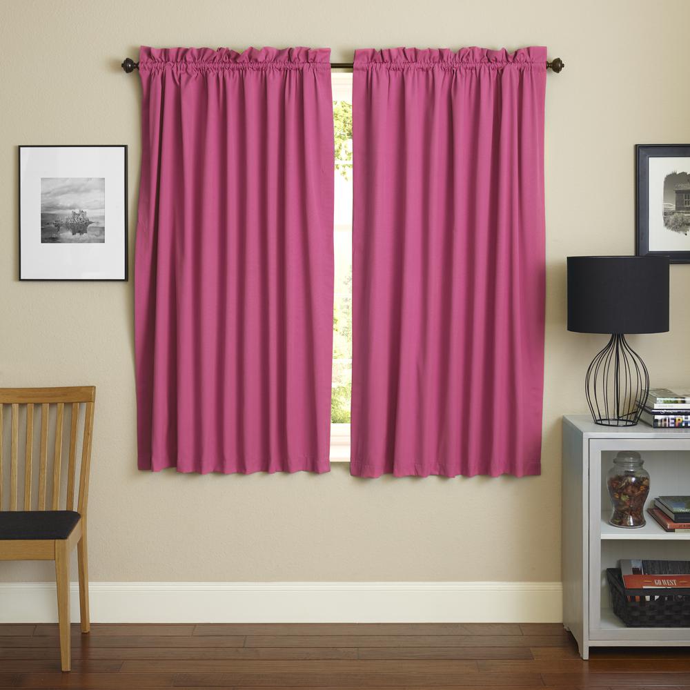 Blazing Needles 63-inch by 52-inch Twill Curtain Panels (Set of 2). Picture 1