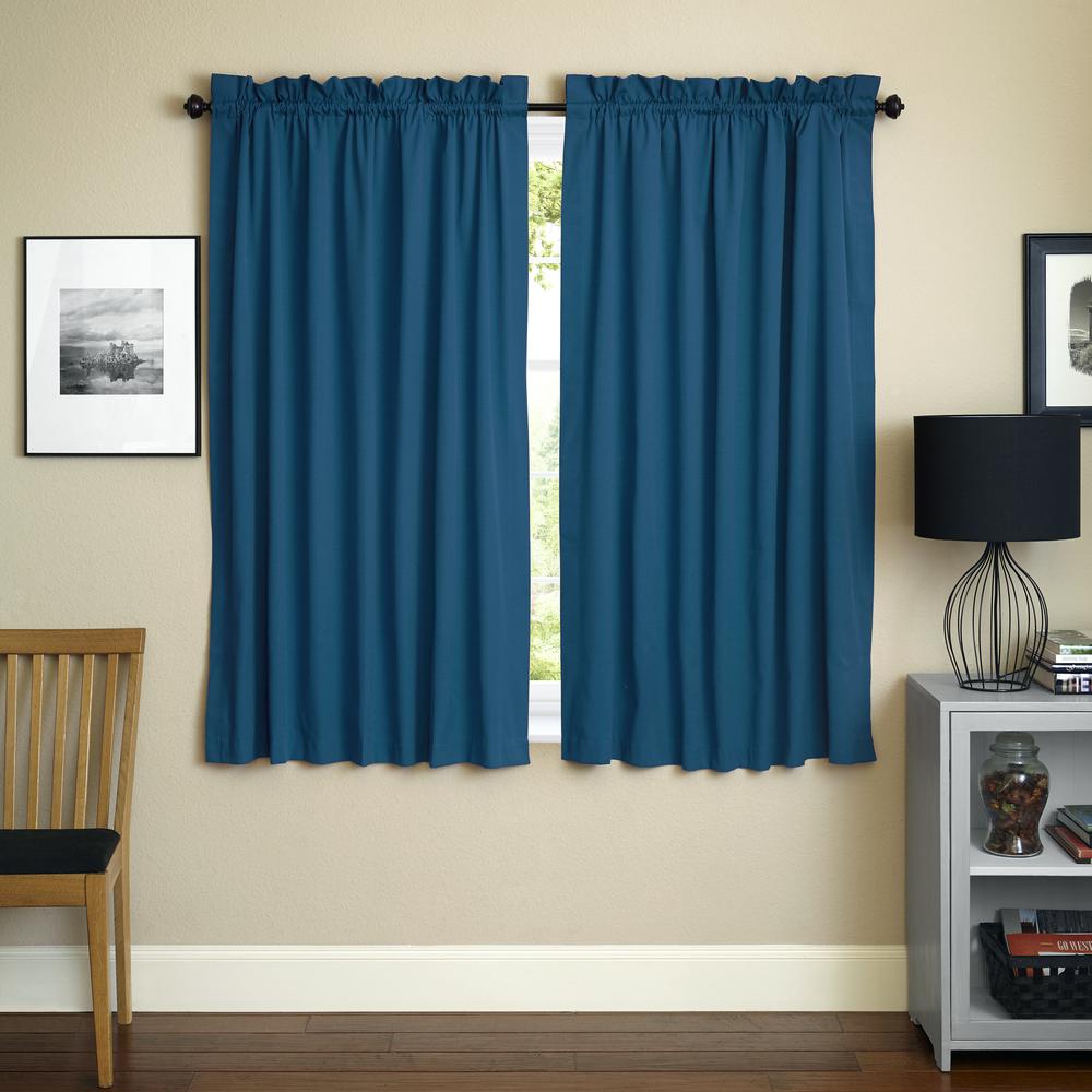Blazing Needles 63-inch by 52-inch Twill Curtain Panels (Set of 2). Picture 1
