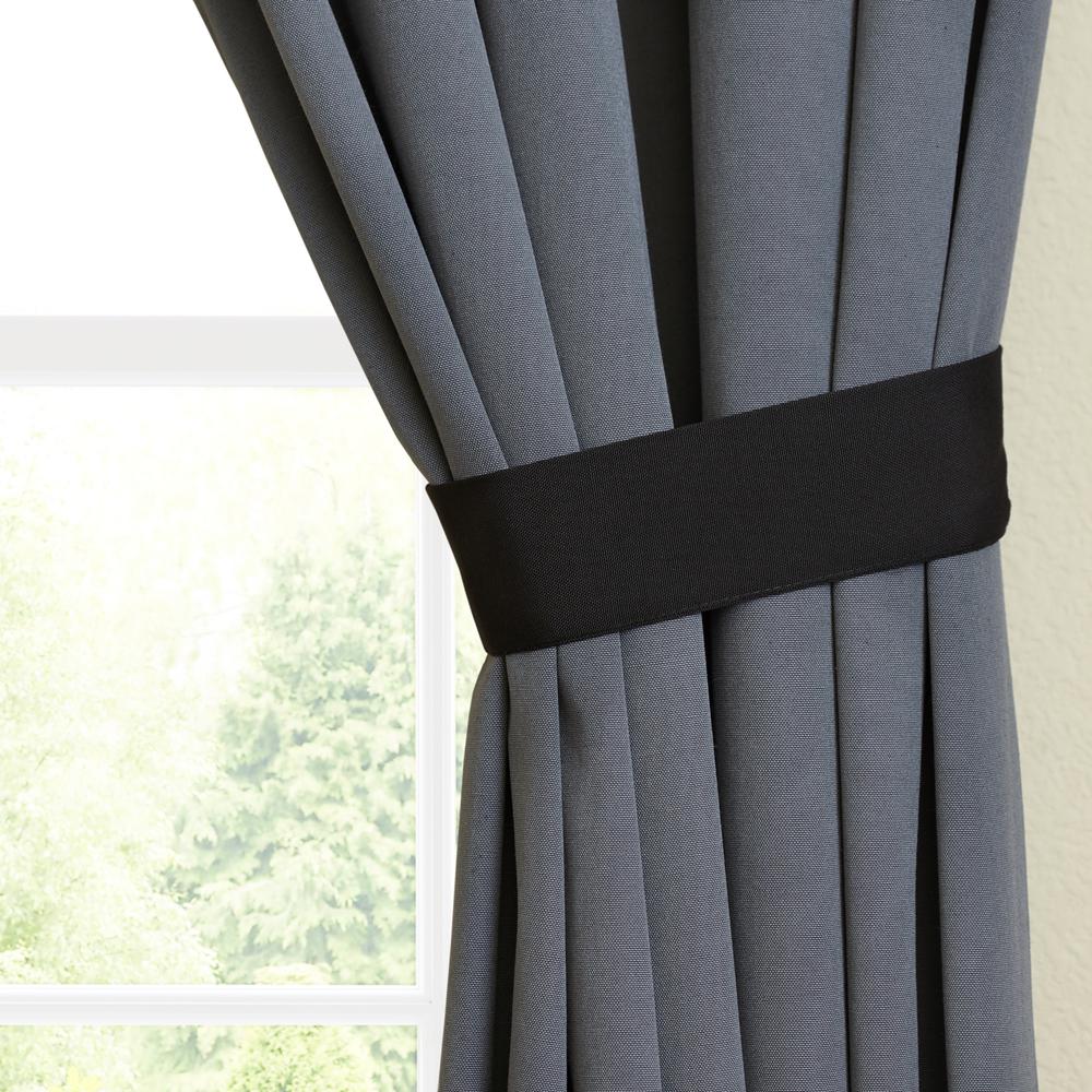 Blazing Needles 84-inch by 52-inch Twill Insulated Blackout Two-Tone Reversible Curtain Panels (Set of 2). Picture 2