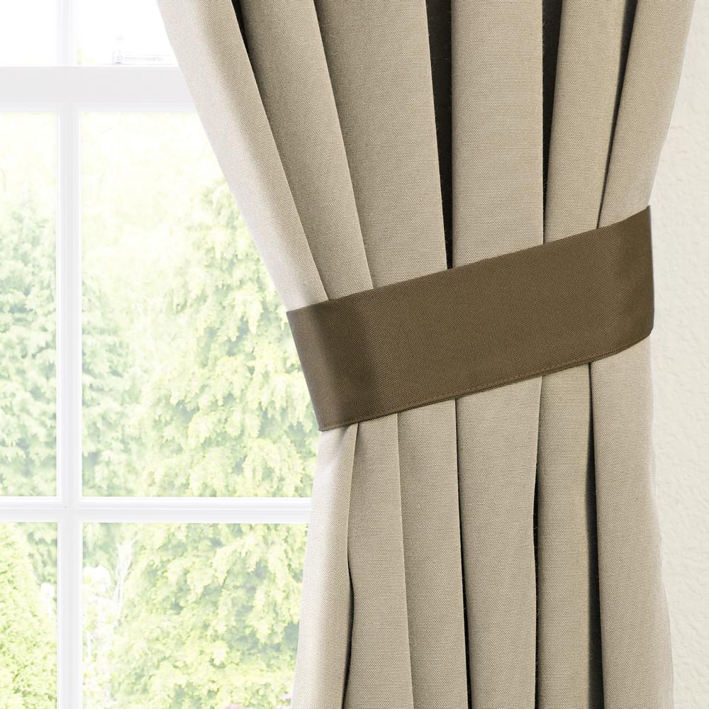 Blazing Needles 84-inch by 52-inch Twill Insulated Blackout Two-Tone Reversible Curtain Panels (Set of 2). Picture 2