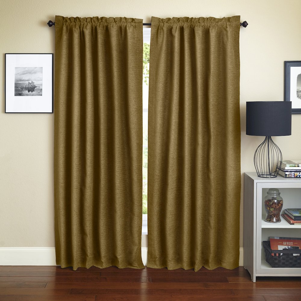 84-inch by 52-inch Jacquard Chenille Drapery Panels (Set of 2). Picture 1