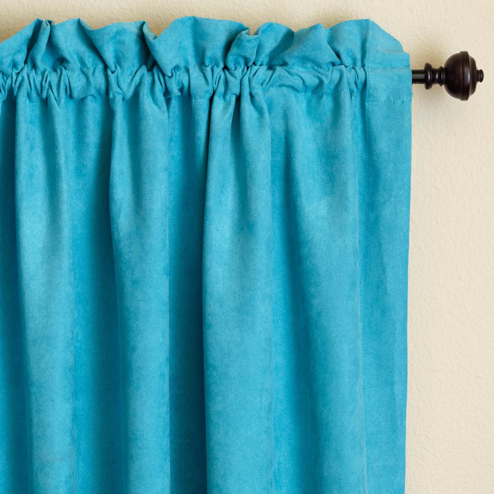 Blazing Needles 84-inch by 52-inch Microsuede Blackout Curtain Panels (Set of 2). Picture 3