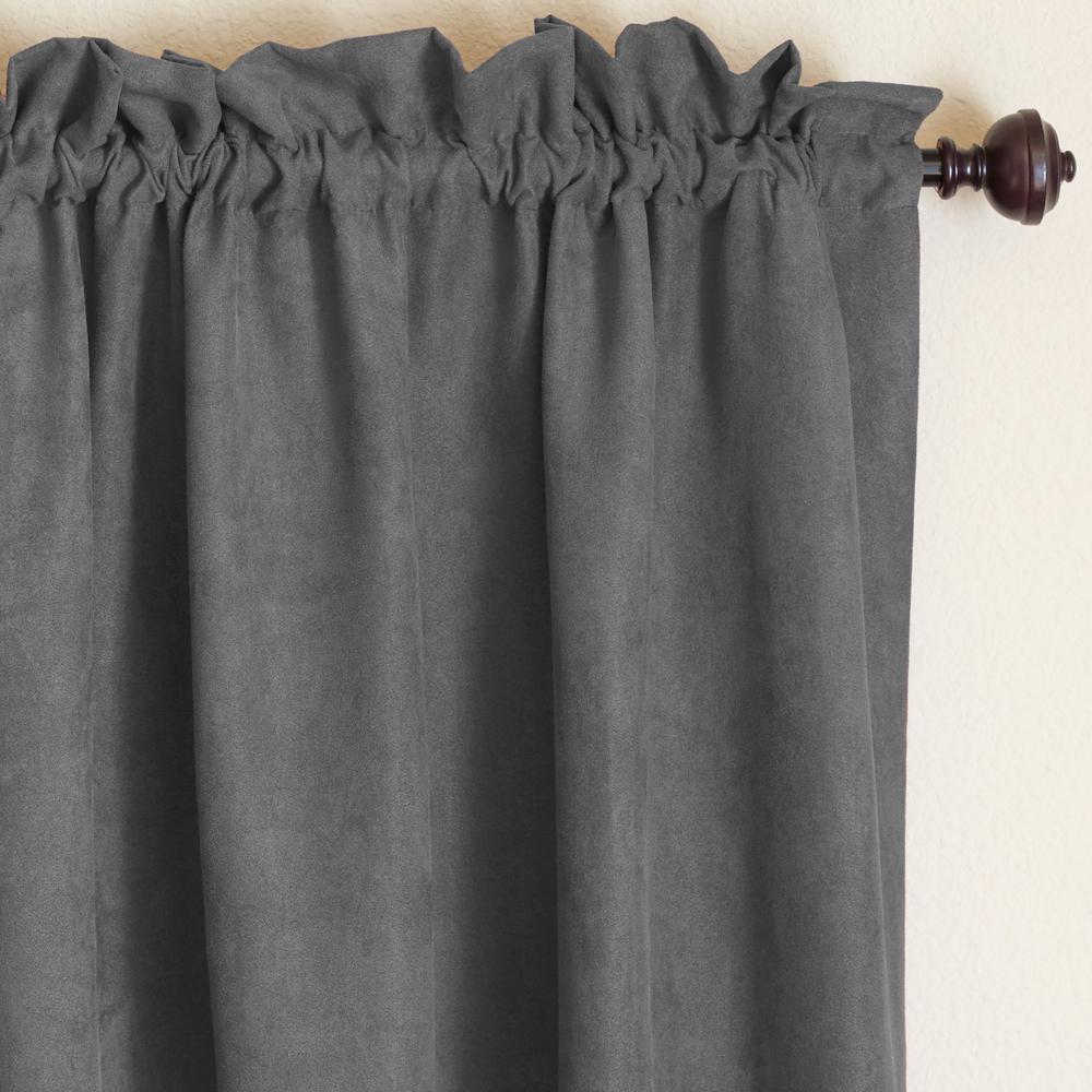 Blazing Needles 84-inch by 52-inch Microsuede Blackout Curtain Panels (Set of 2). Picture 3