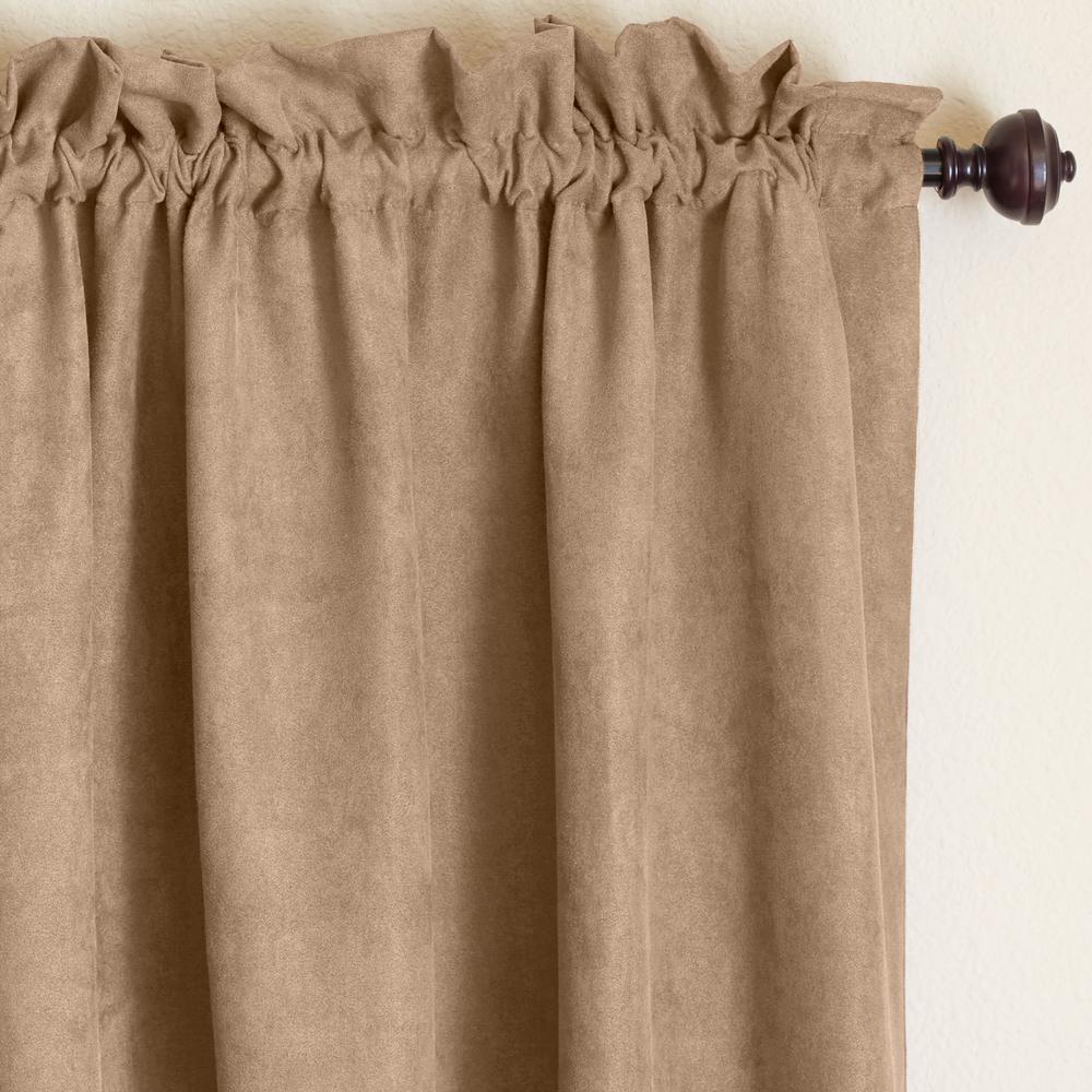 Blazing Needles 84-inch by 52-inch Microsuede Blackout Curtain Panels (Set of 2). Picture 3