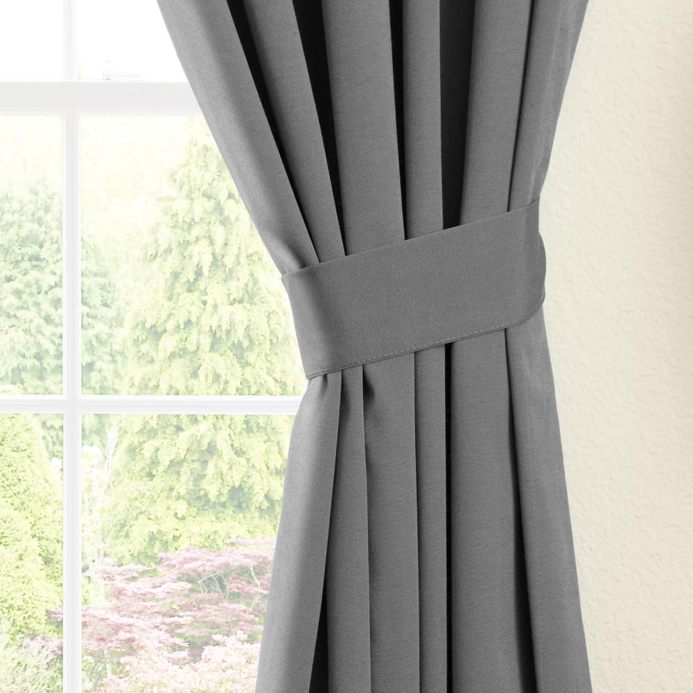 Blazing Needles 84-inch by 52-inch Twill Curtain Panels (Set of 2). Picture 2
