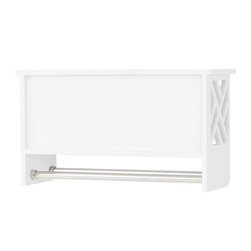 Coventry Over Toilet Open Storage Shelf, Bath Shelf with Two Towel Rods. Picture 11