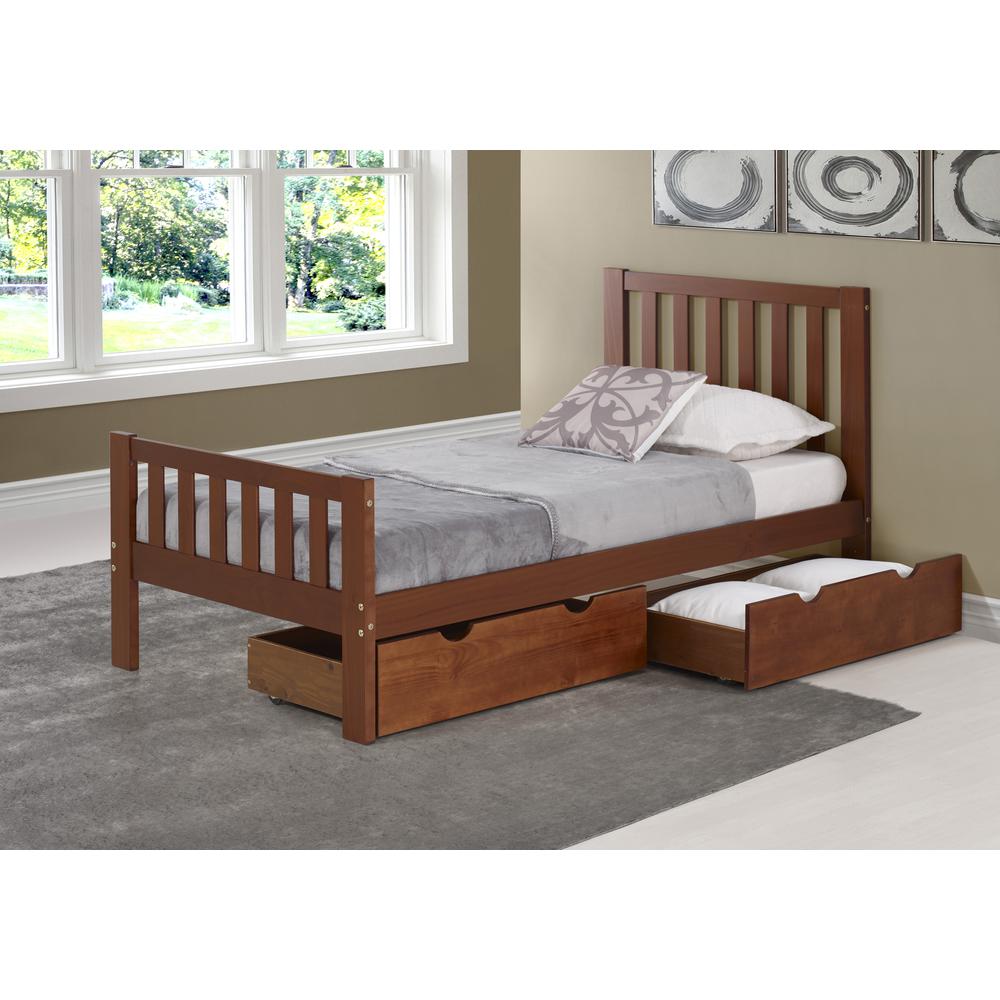 Alaterre Underbed Storage Drawers, Set of 2, Chestnut. Picture 4