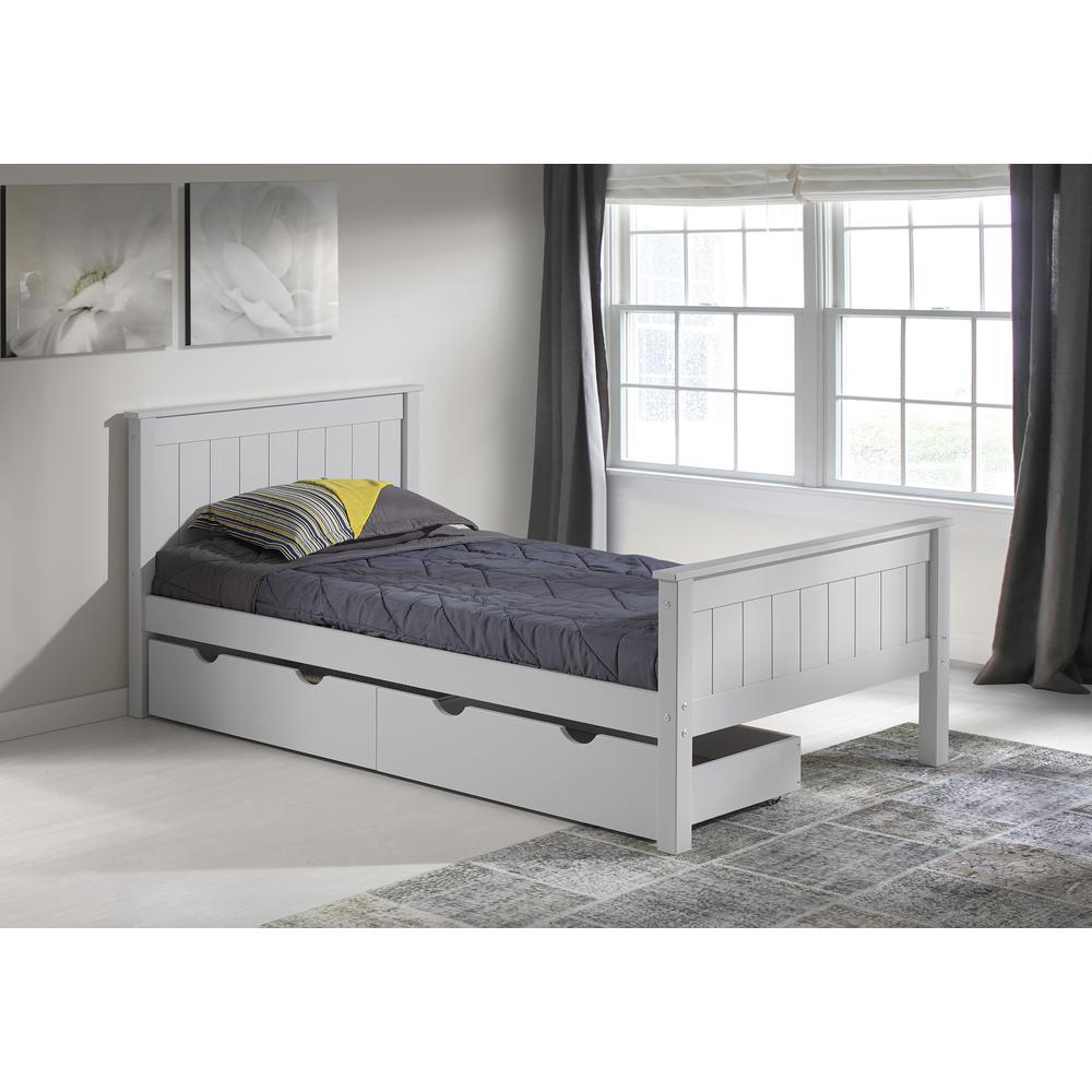 Harmony Twin Wood Platform Bed with Storage Drawers. Picture 3