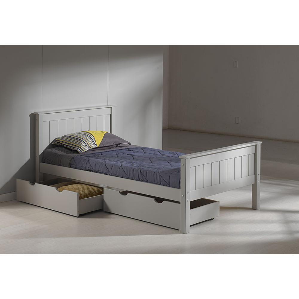 Harmony Twin Wood Platform Bed with Storage Drawers. Picture 4