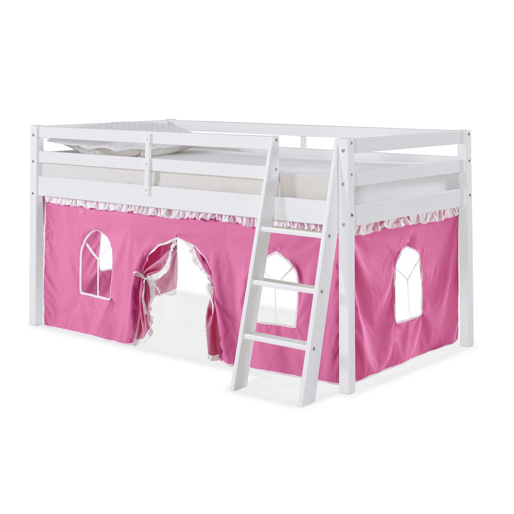 Roxy Junior Loft - White with Pink and White Tent. Picture 1