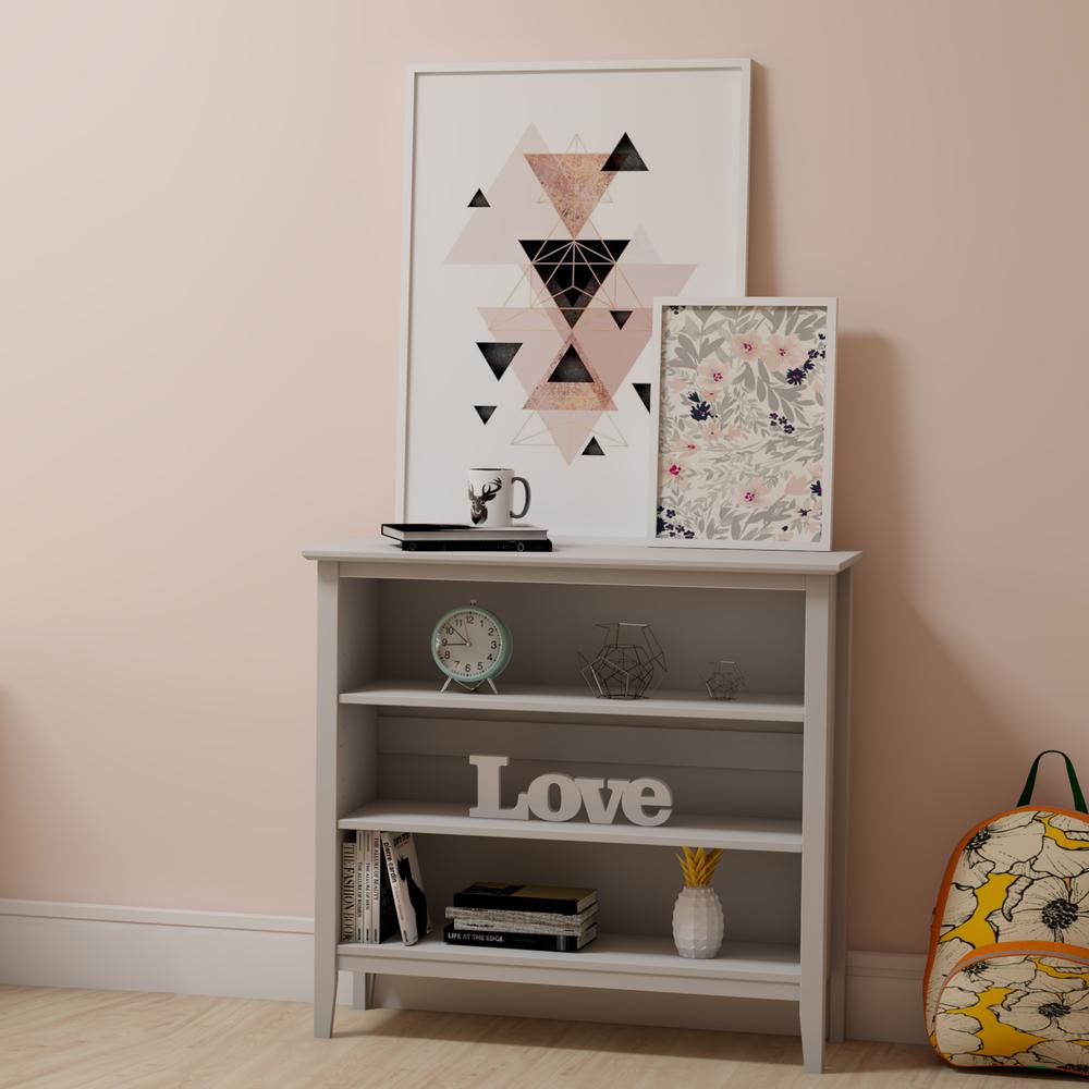 Simplicity Under Window Bookcase, Dove Gray. Picture 10