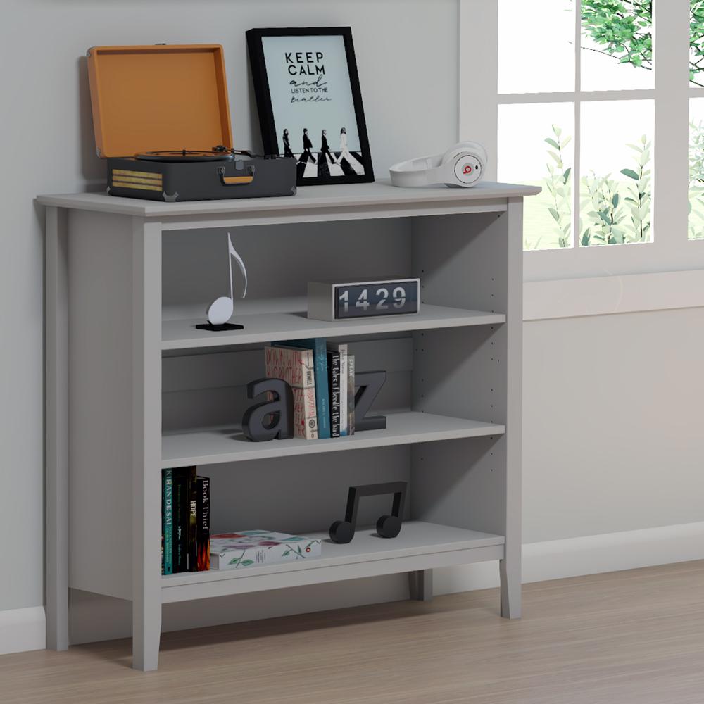 Simplicity Under Window Bookcase, Dove Gray. Picture 15