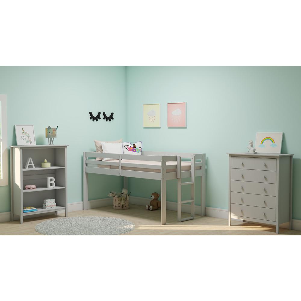 Simplicity Tall Bookcase, Dove Gray. Picture 14