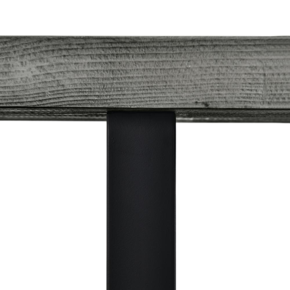 Pomona 42" Metal and Reclaimed Wood Coffee Table, Slate Gray. Picture 12