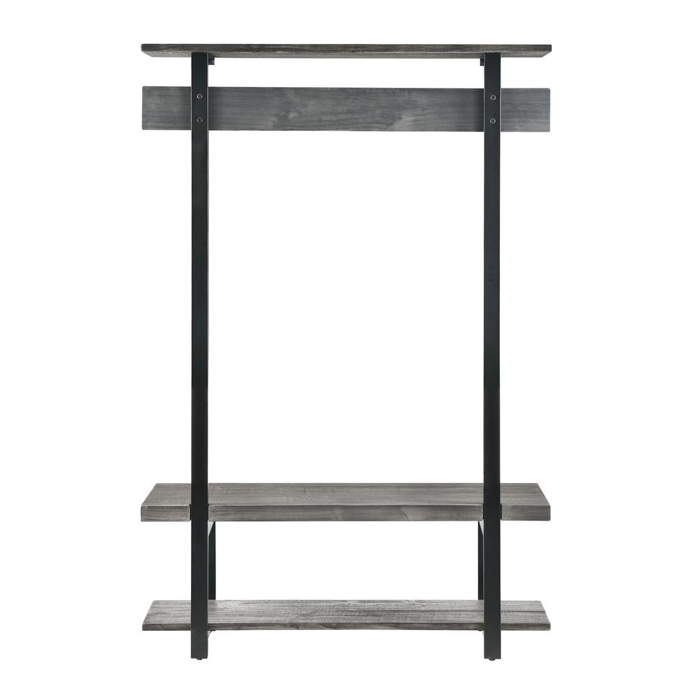 Pomona Entryway Hall Tree with Bench, Shelves & Coat Hooks. Picture 9