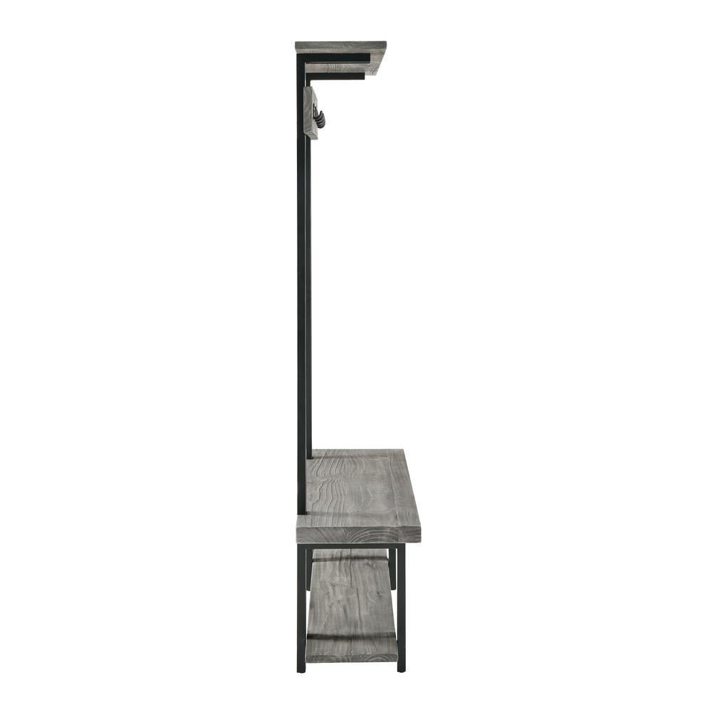 Pomona Entryway Hall Tree with Bench, Shelves & Coat Hooks. Picture 10