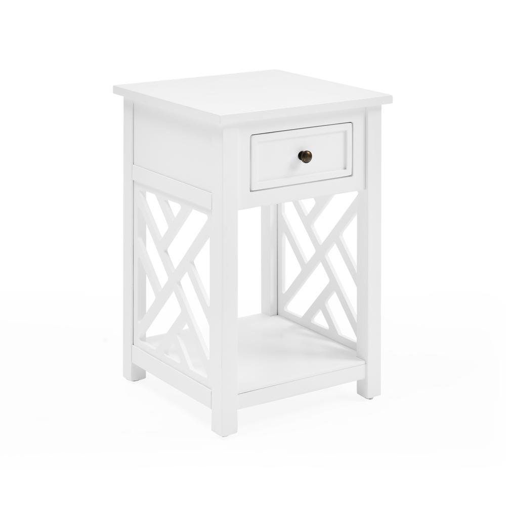 Coventry Wood End Table with Drawer and Shelf. Picture 11