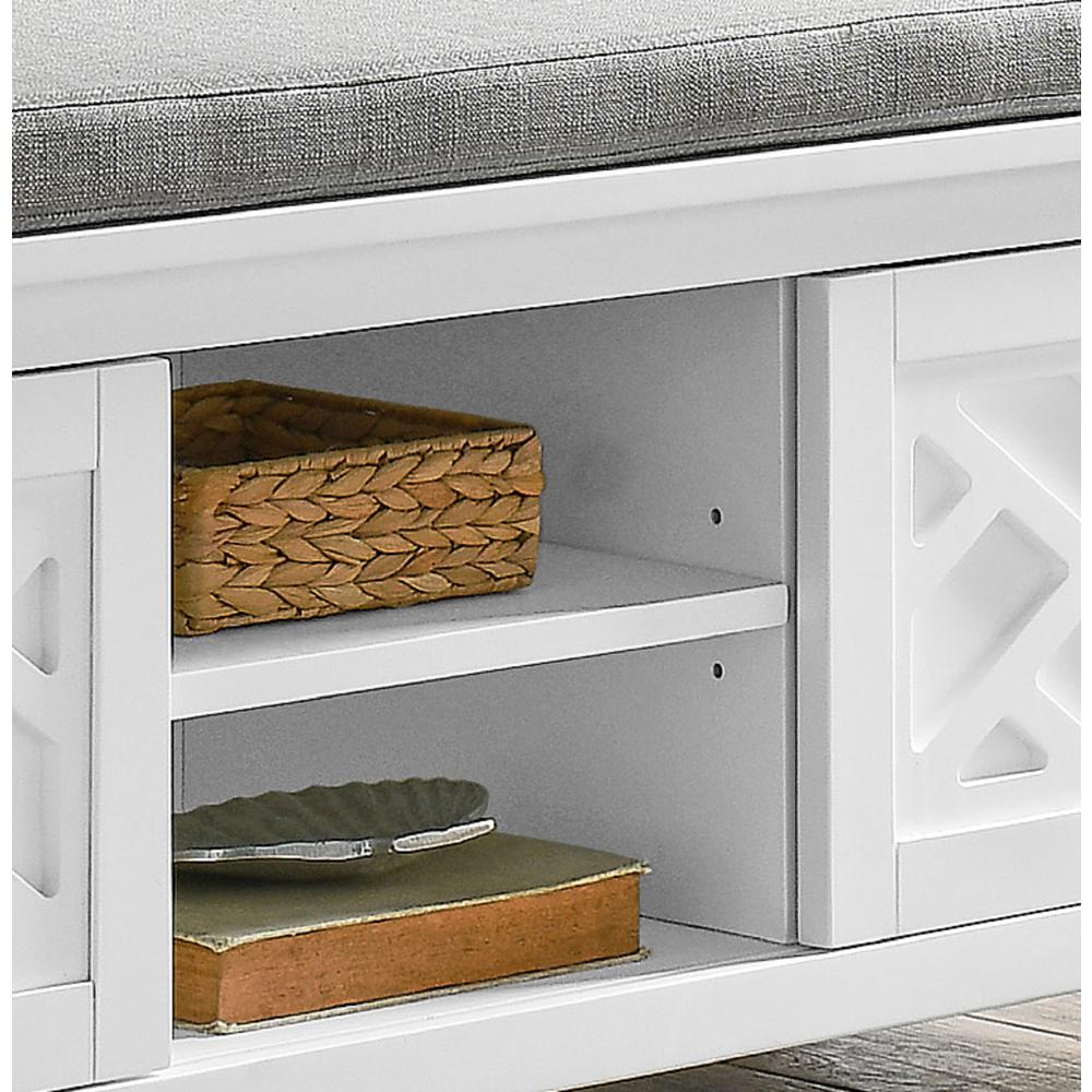 Coventry 45"W Wood Storage Bench with Cushion. Picture 14