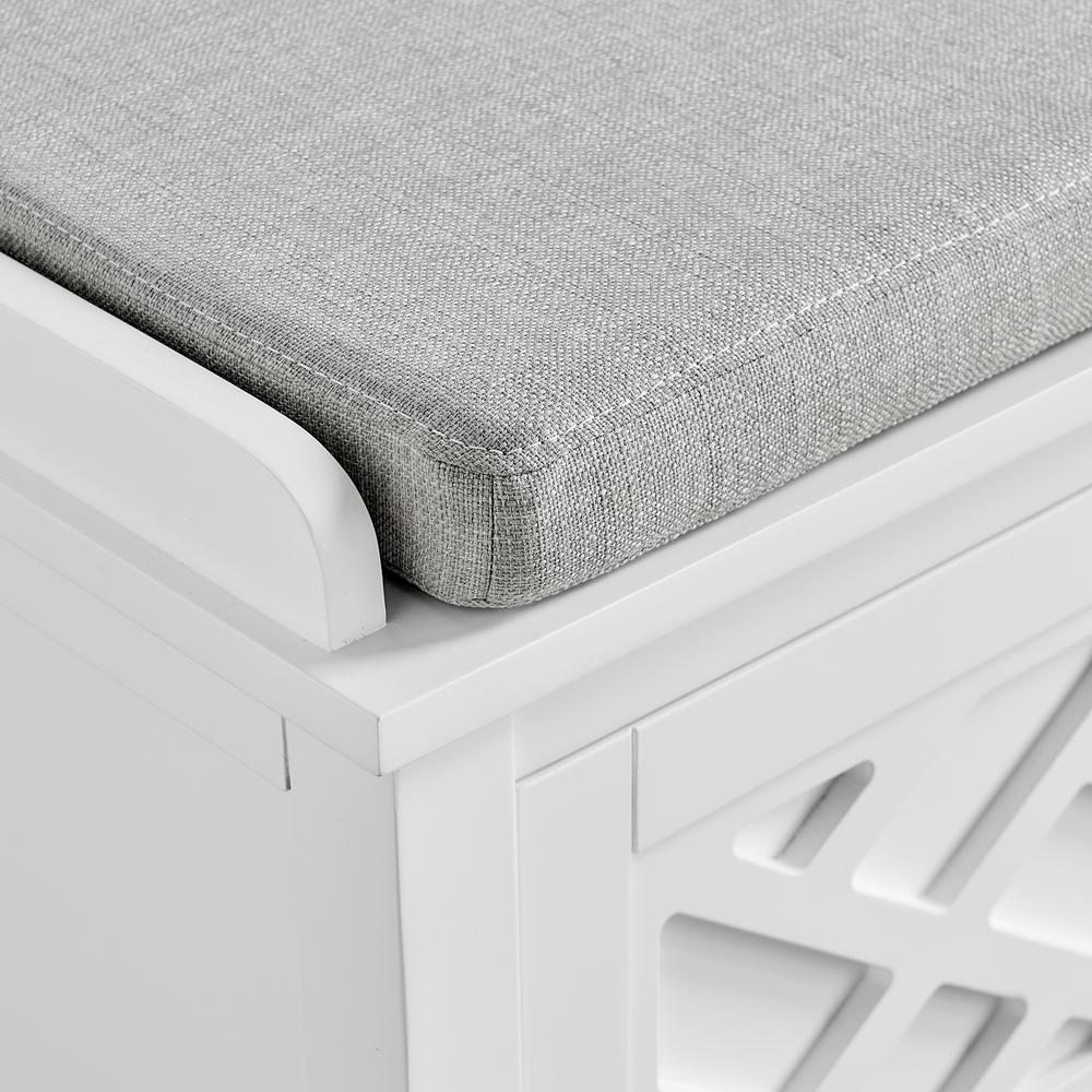 Coventry 45"W Wood Storage Bench with Cushion. Picture 16