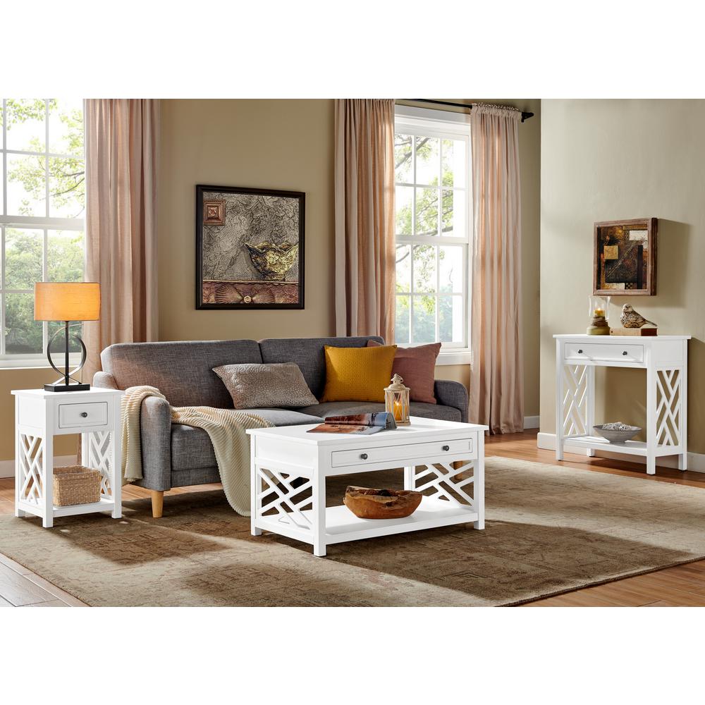 Coventry 32" Wood Console Table with Drawer and Shelf. Picture 19