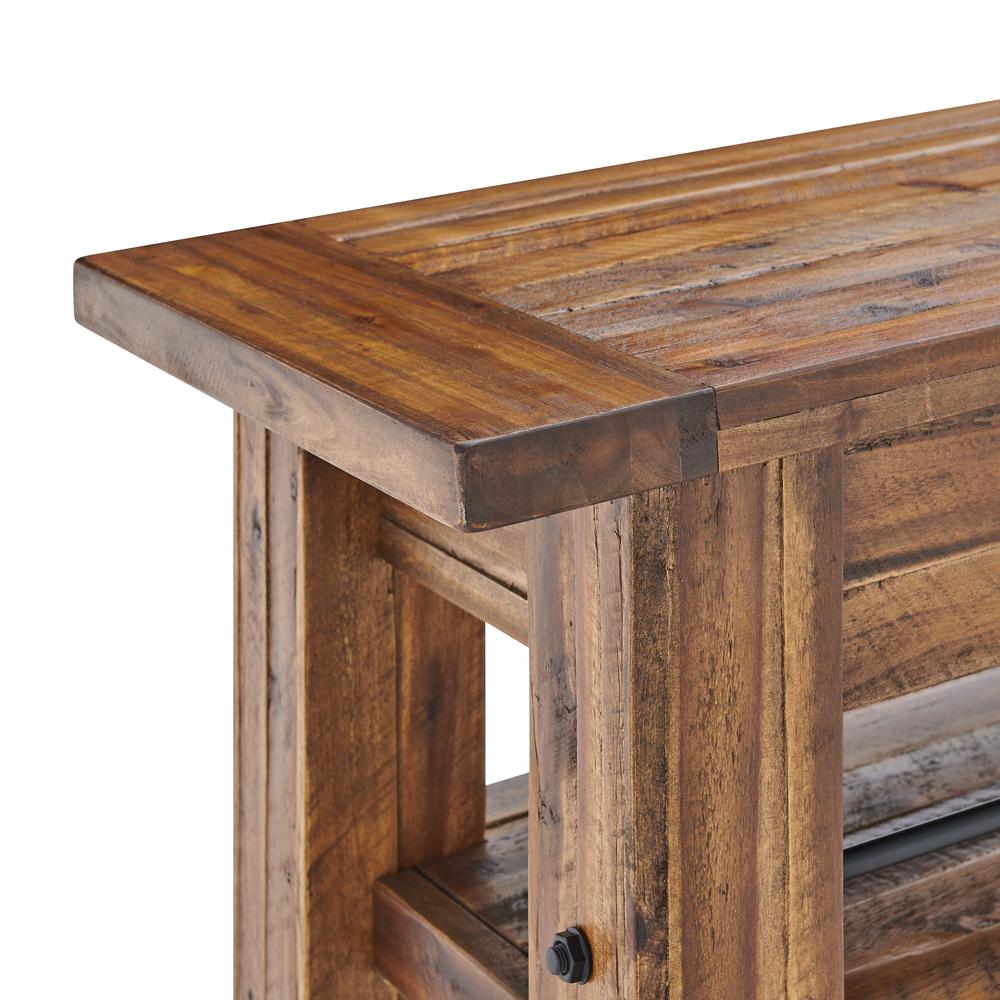 Durango 54"L Industrial Wood Console/Media Table with Two Shelves. Picture 16