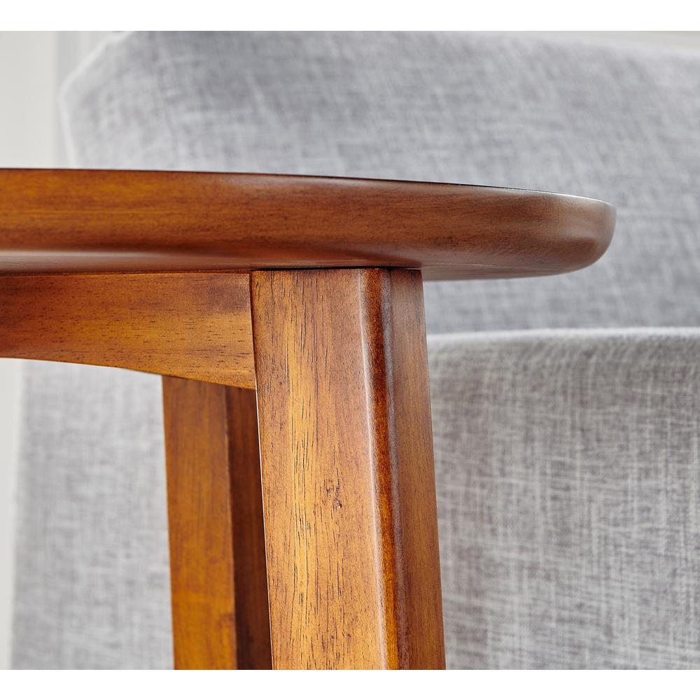 Monterey 20" Round Mid-Century Modern Wood End Table, Warm Chestnut. Picture 35